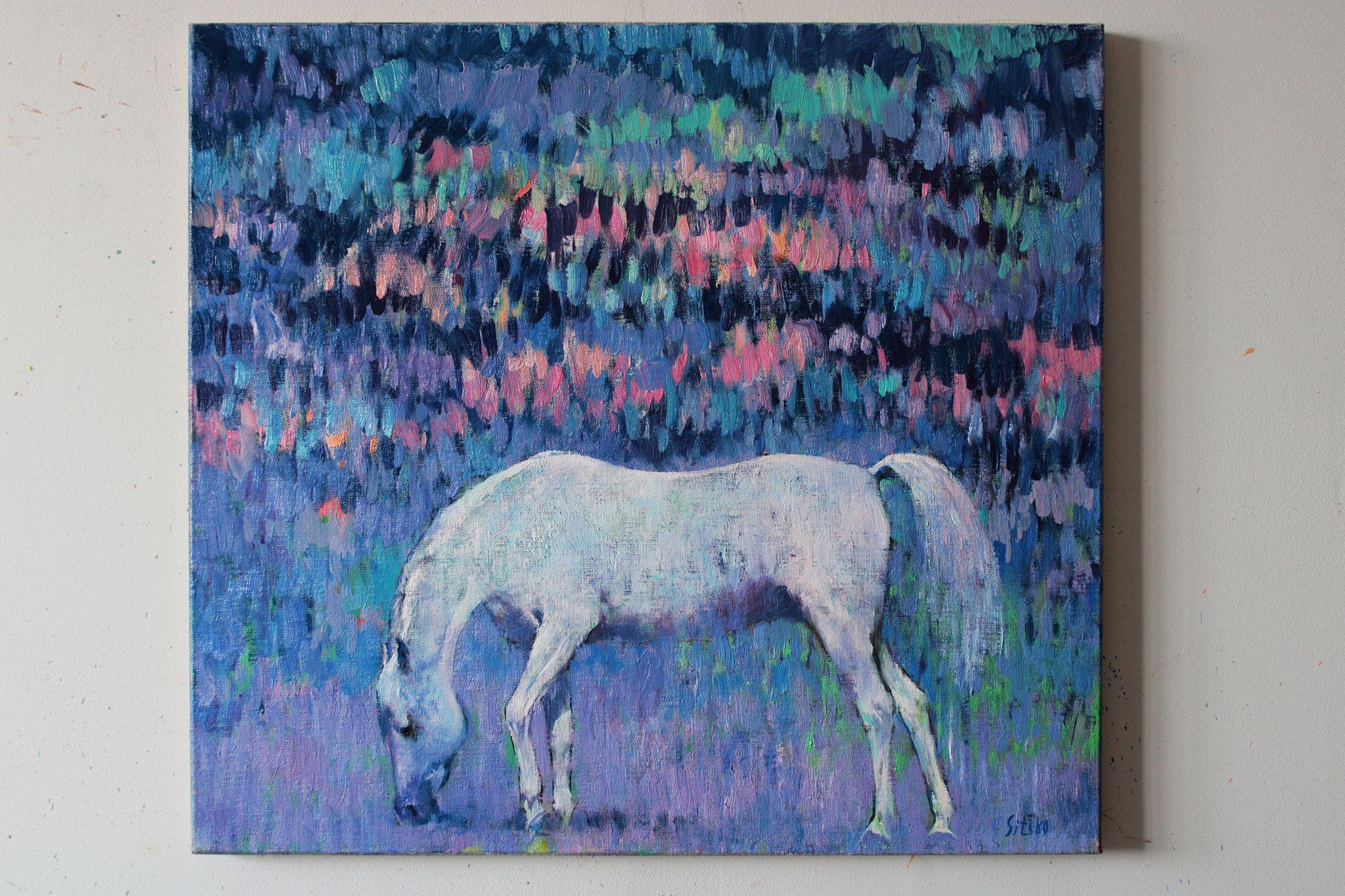Die blaue Symphonie, Gemälde, Öl auf Leinwand im Angebot 2