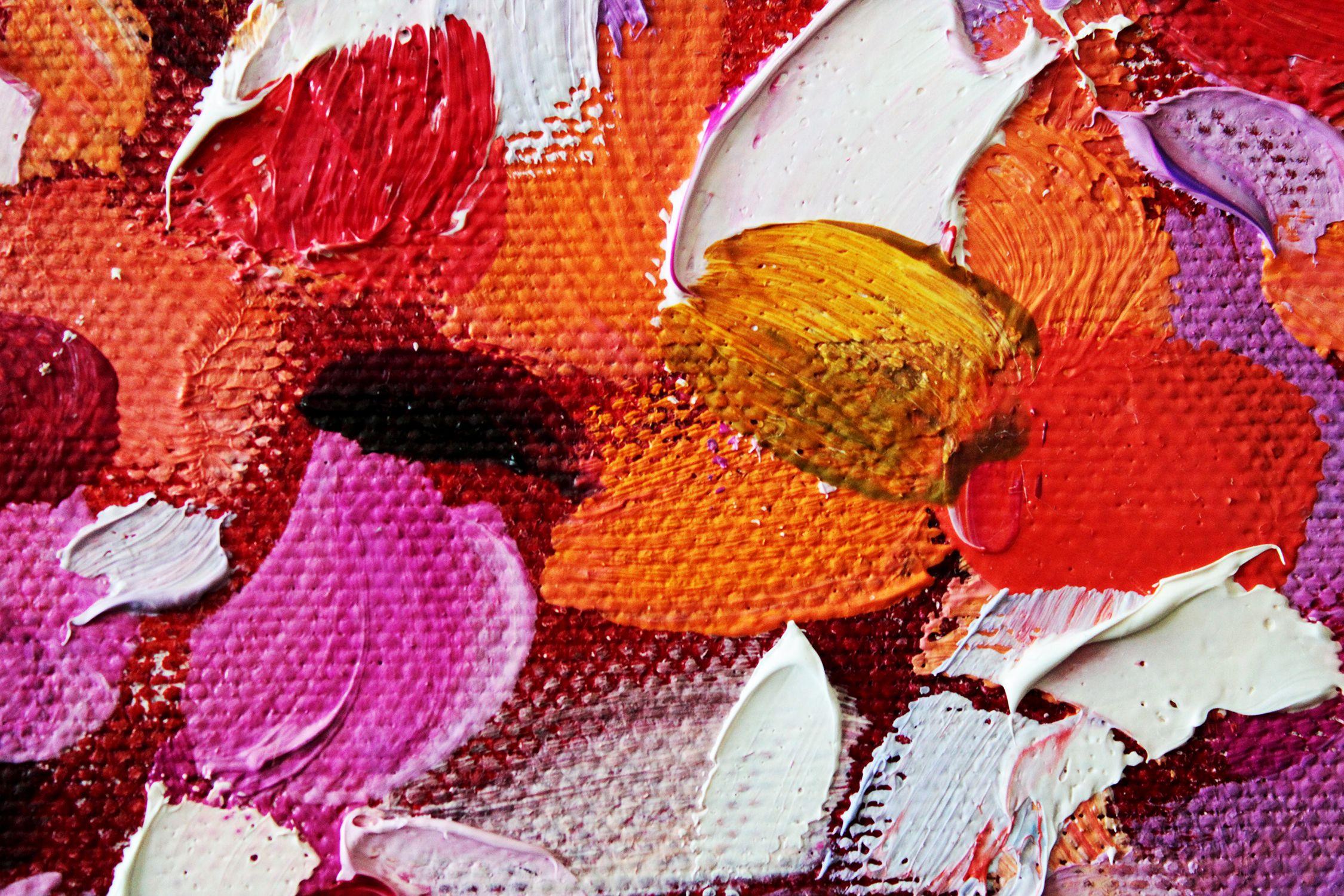 I colori del Vermont, Pittura, Olio su tela - Abstract Painting Rosso di Andrei Sitsko