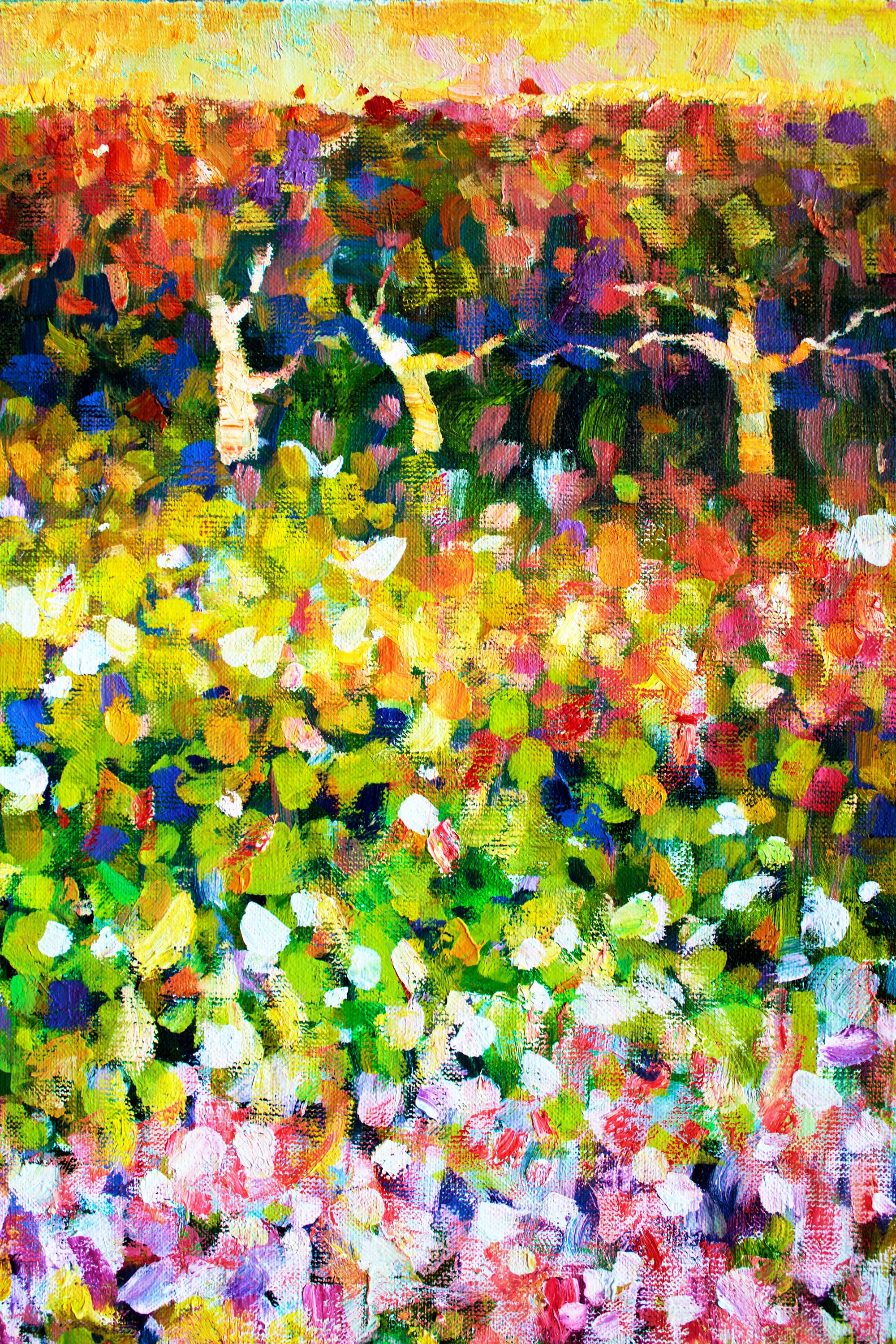 Der Garten (Beige), Abstract Painting, von Andrei Sitsko