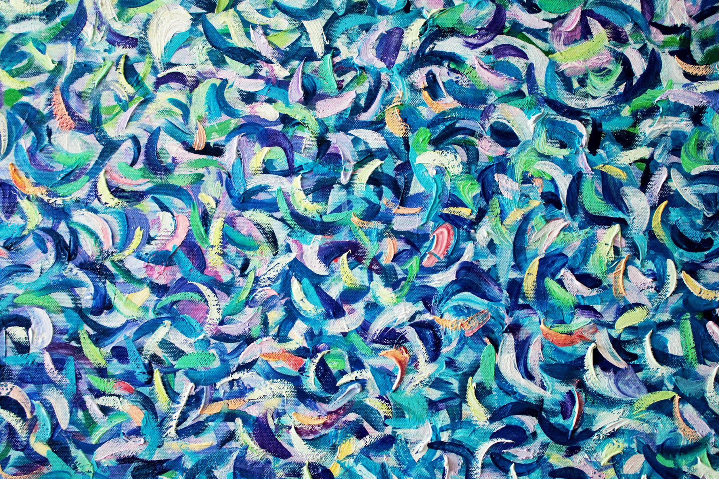Der Garten IV, Gemälde, Öl auf Leinwand (Blau), Abstract Painting, von Andrei Sitsko