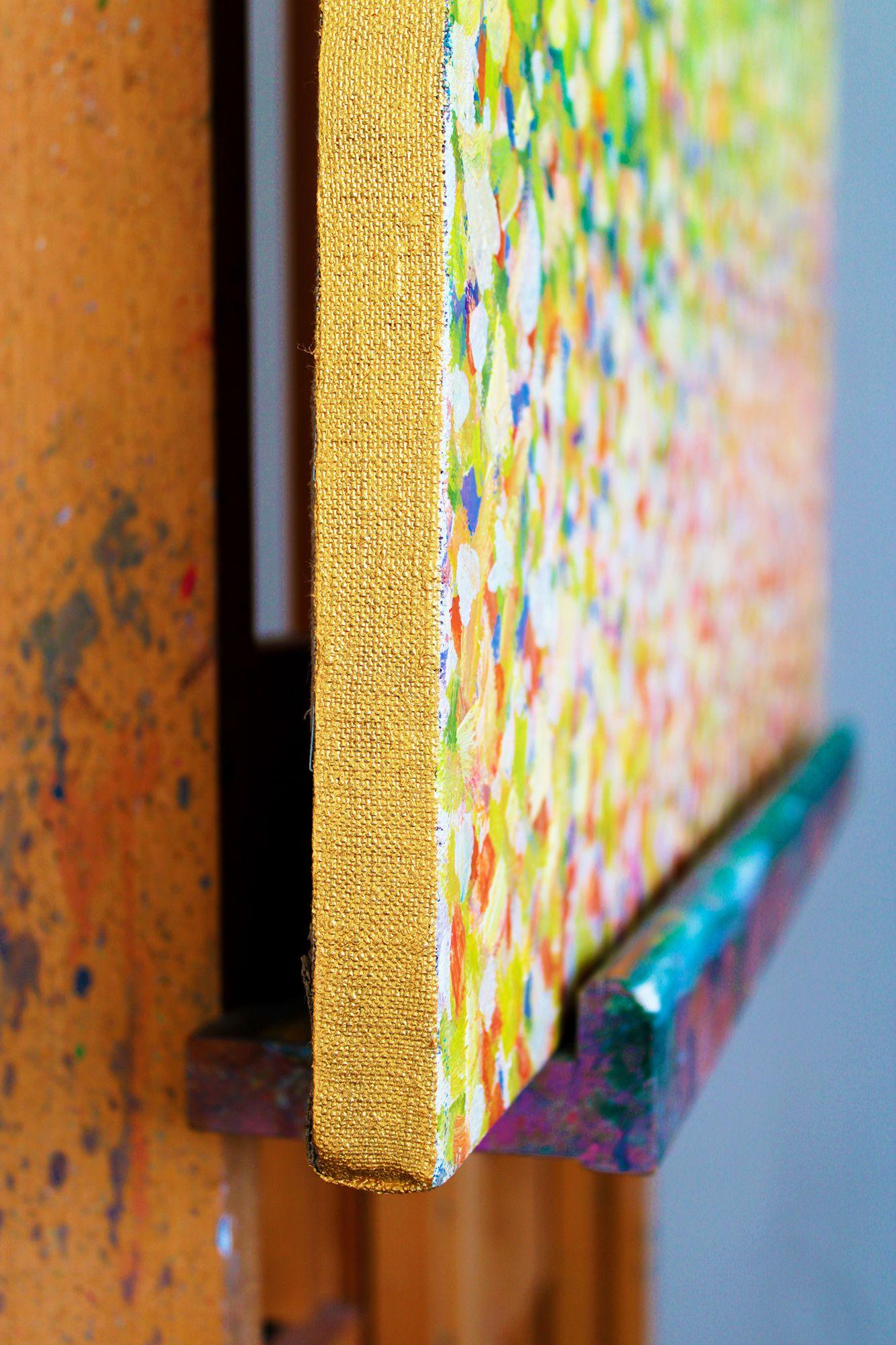 Der Garten, Gemälde, Öl auf Leinwand (Beige), Abstract Painting, von Andrei Sitsko