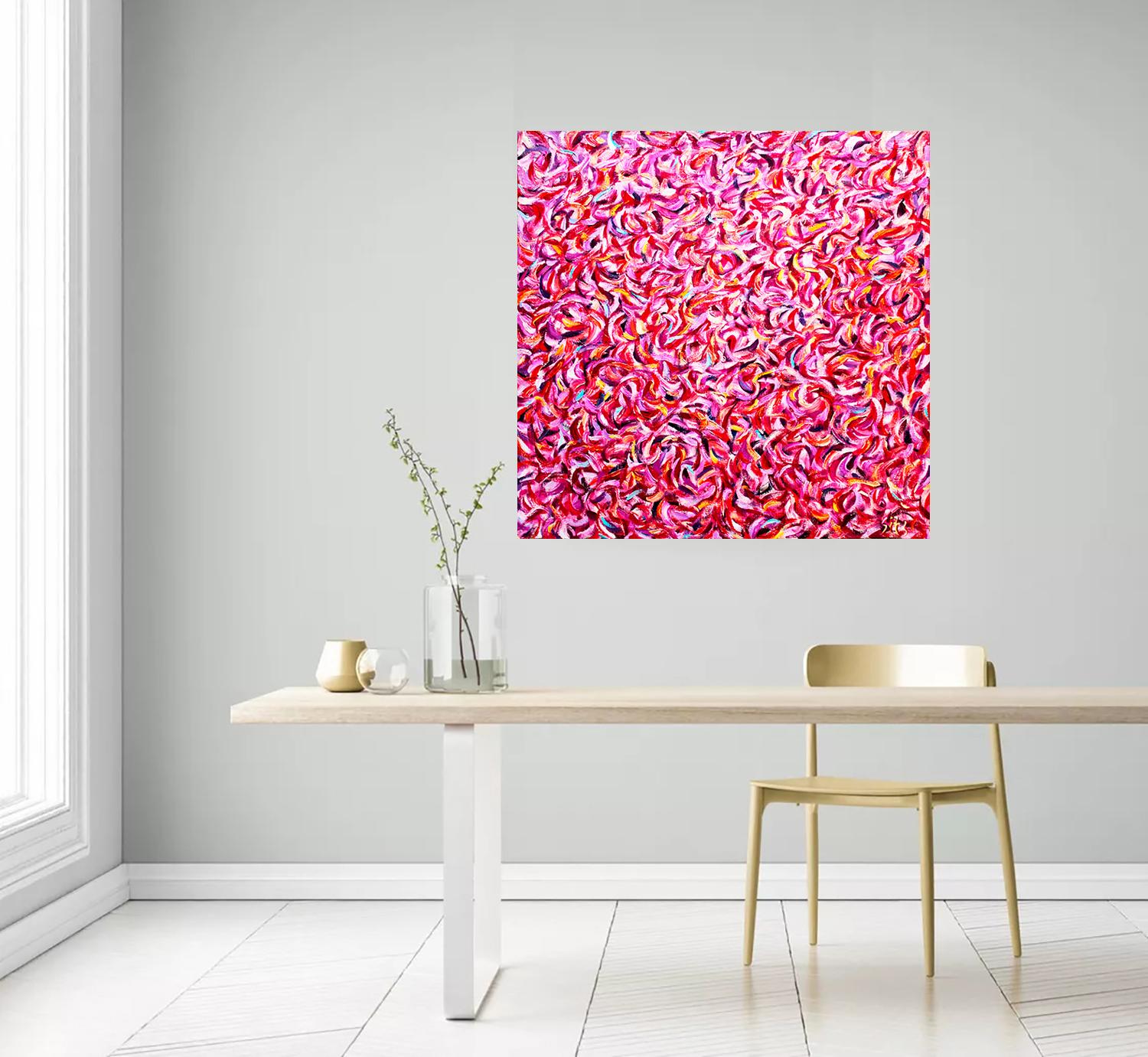 El jardín XI. Serie abstracta. - Painting Expresionismo abstracto de Andrei Sitsko