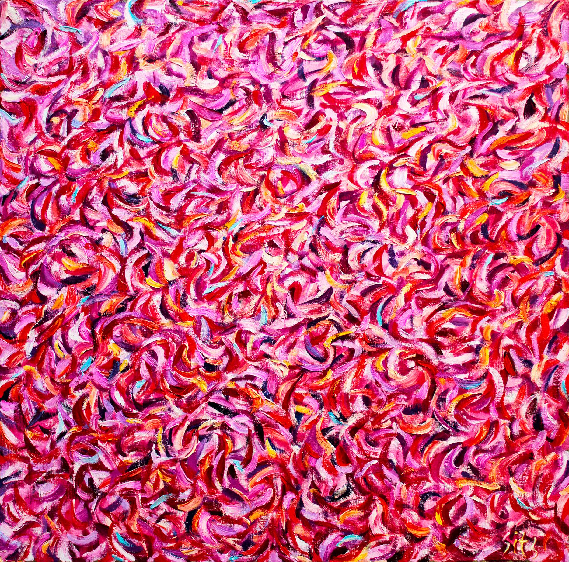 Ho creato questo vibrante tableau con una sinfonia di pennellate che danzano sulla tela, intrecciandosi in un arazzo di colore ed energia. Ogni tratto è un sussurro di emozioni, una testimonianza della cruda vitalità della natura. È una celebrazione