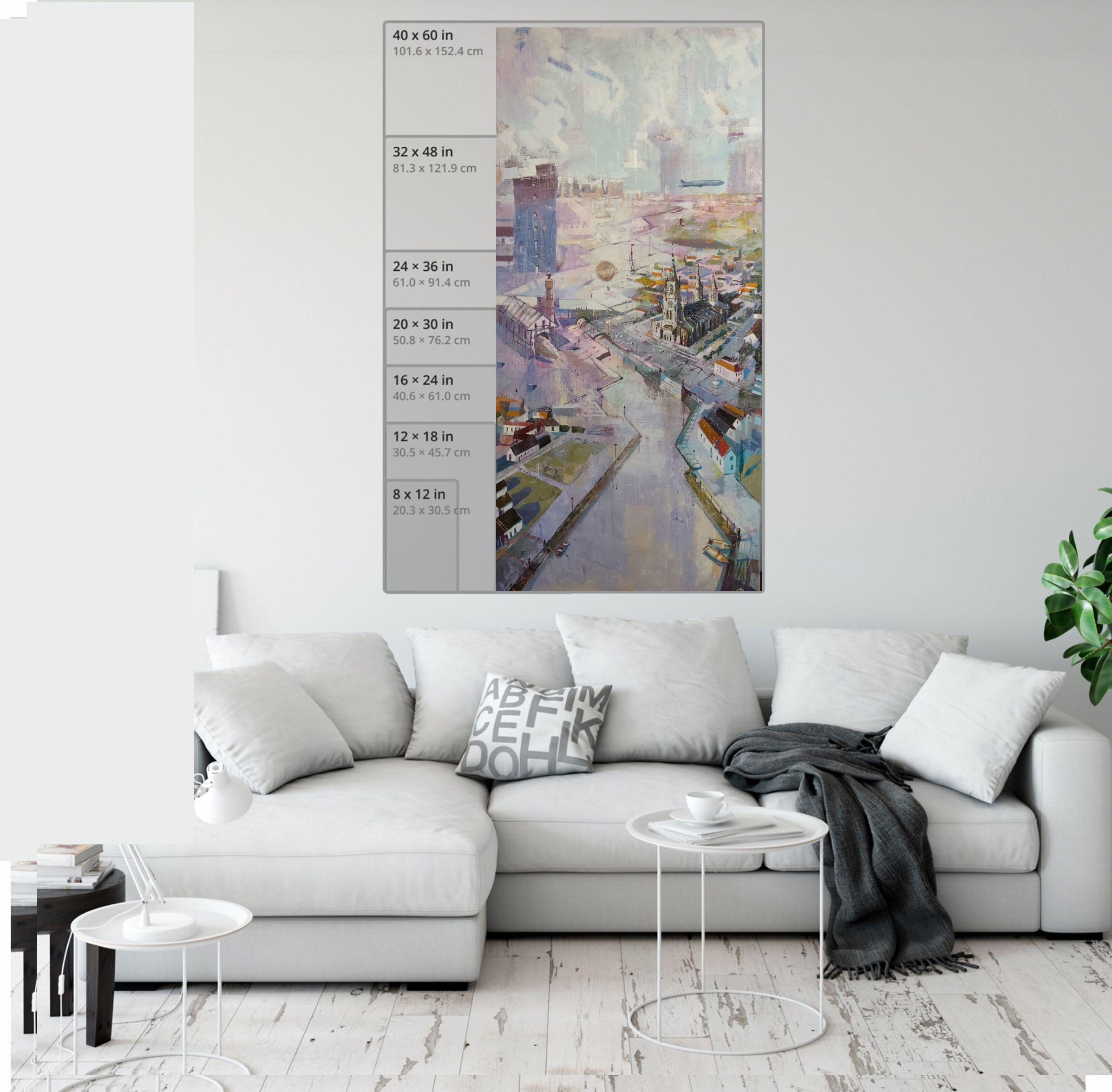 „Außerhalb der Stadt“ – Painting von Andreii Kreminskyi