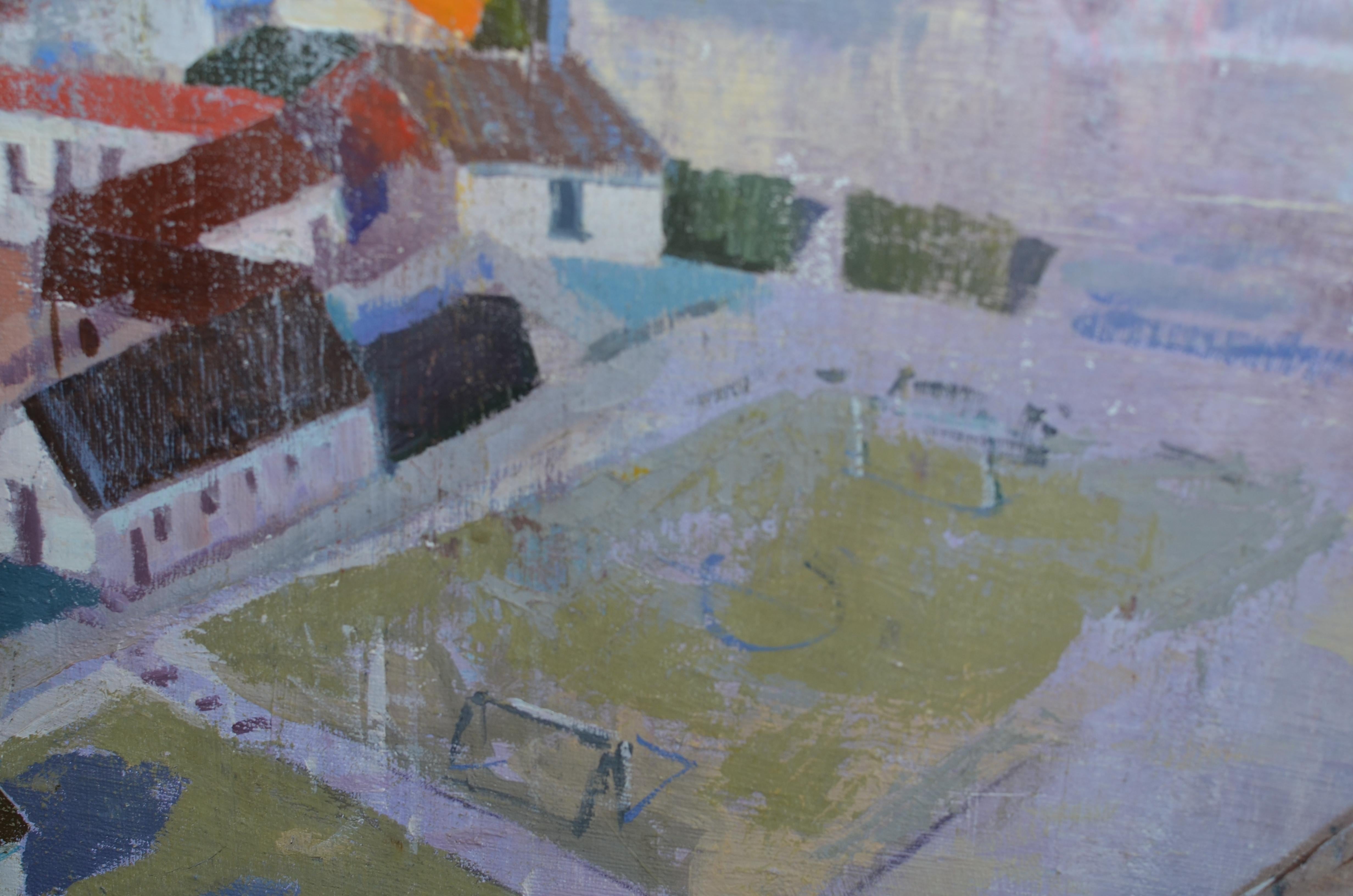 „Außerhalb der Stadt“ (Abstrakt), Painting, von Andreii Kreminskyi