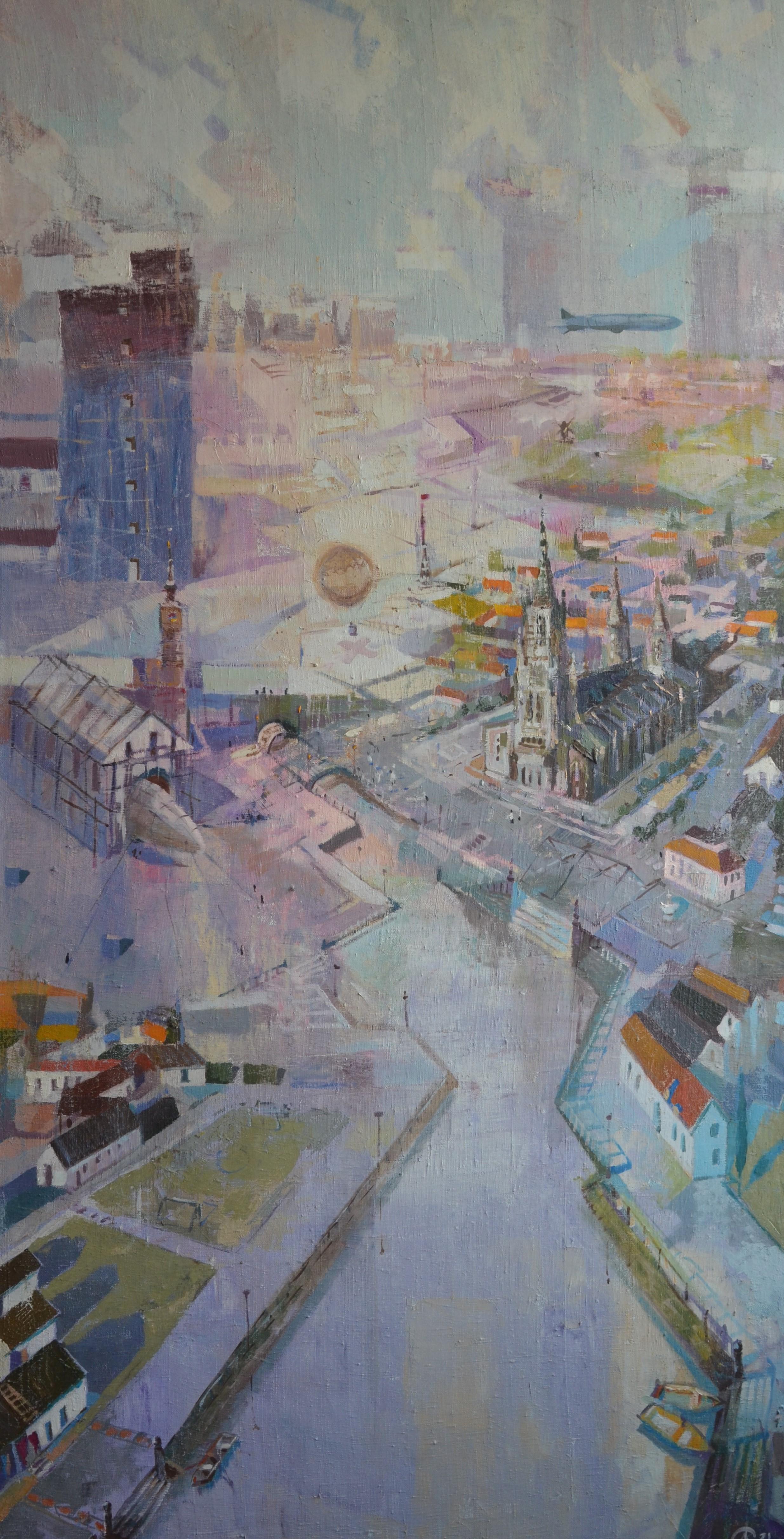 Andreii Kreminskyi Interior Painting – „Außerhalb der Stadt“