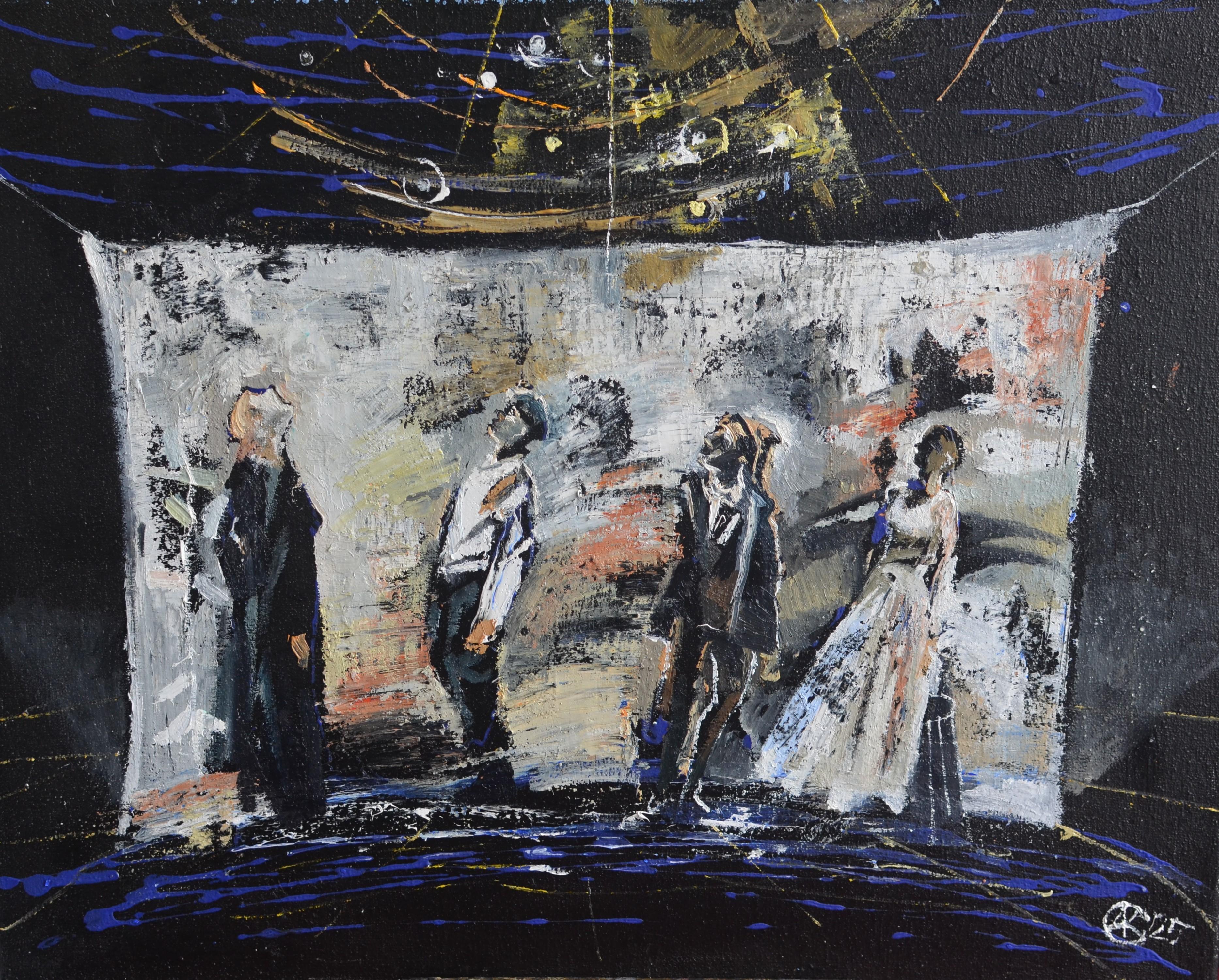 Abstract Painting di Andreii Kreminskyi - "Osservatori"