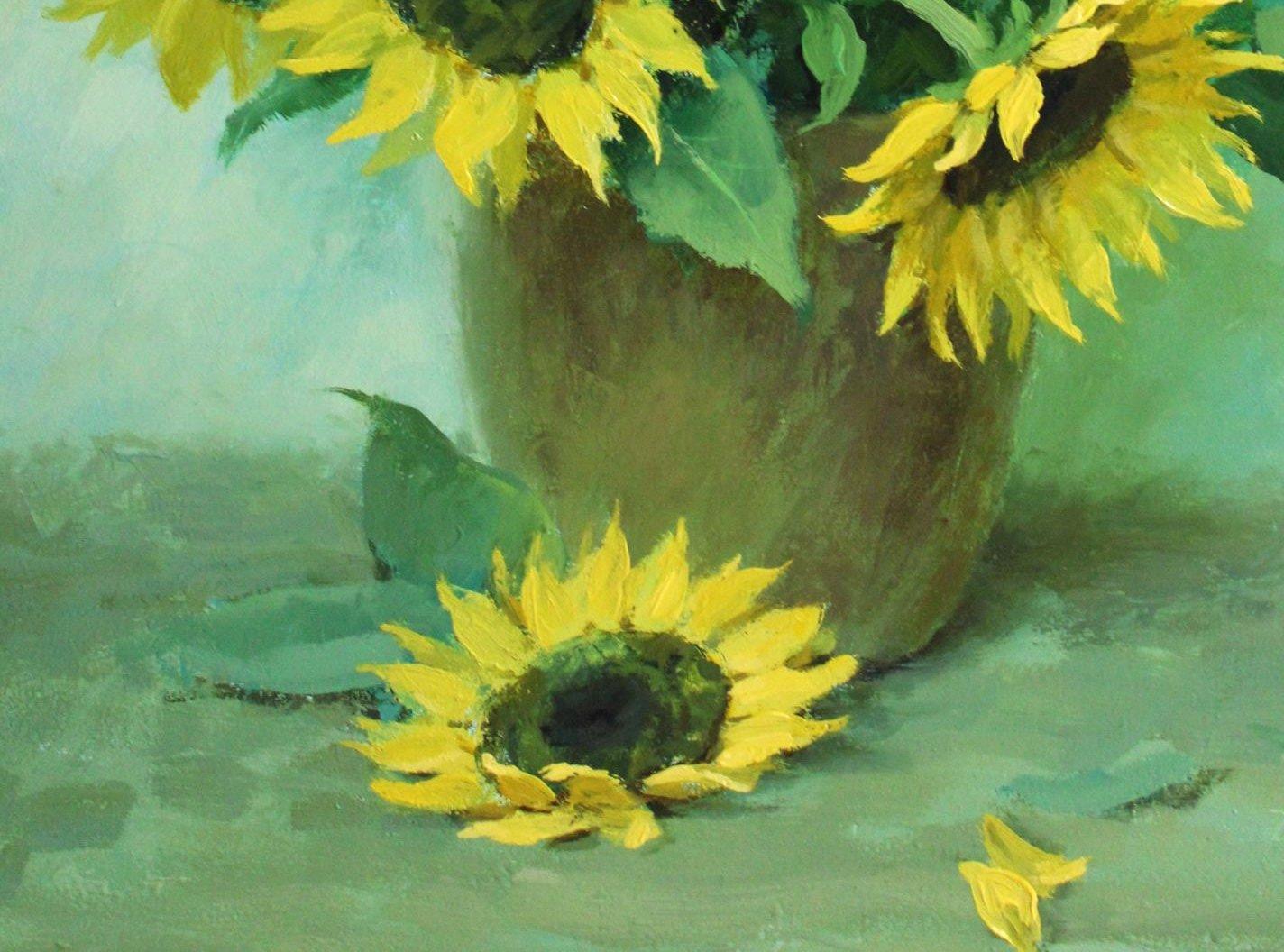 Sonnenblumen
Leinwand/Öl, 75x60 cm