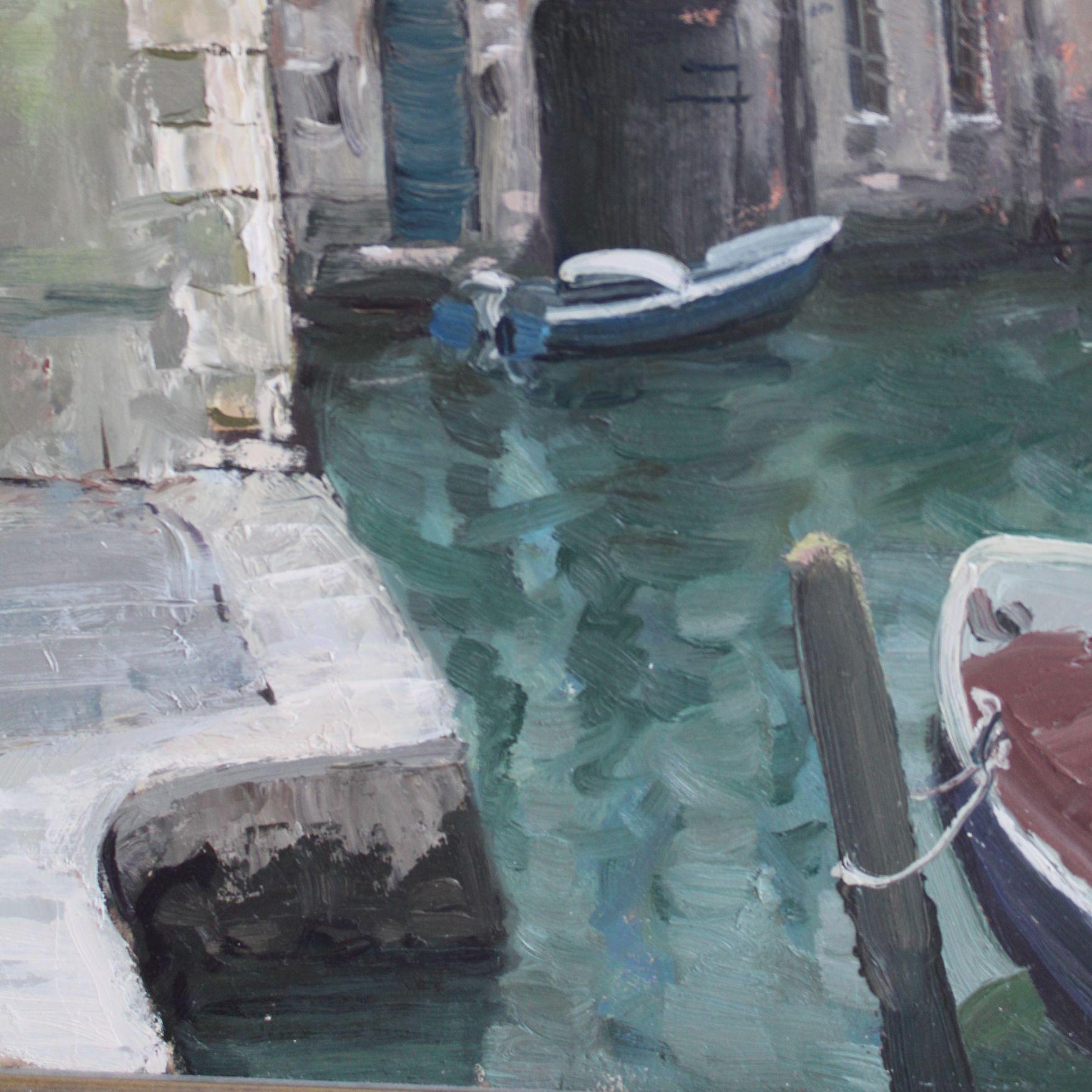 Venedig, Öl/Karton, 76x60 cm, 2002 im Angebot 2