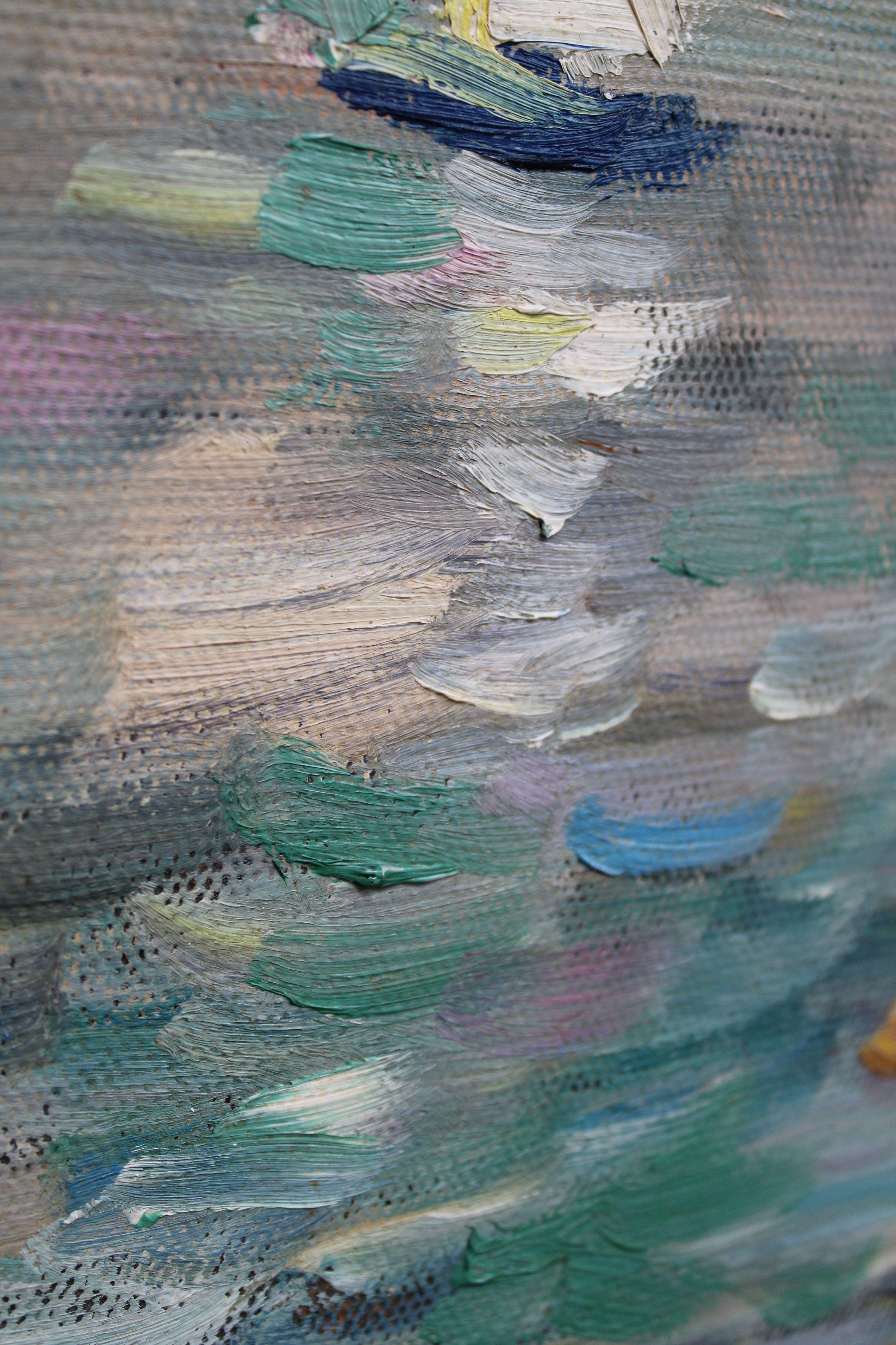 Lielupe. 1980. Cardboard, oil. 51x66 cm For Sale 3