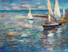 Lielupe. 1980. Cardboard, oil. 51x66 cm