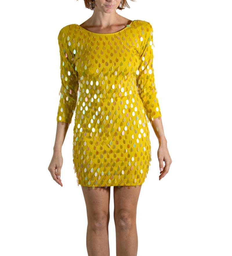 ANDREO JOVINE Yellow Sequined Cotton Spandex Dress
MORPHEW COLLECTION is made entirely by hand in our NYC Ateliér of rare antique materials sourced from around the globe. Our sustainable vintage materials represent over a century of design, many of