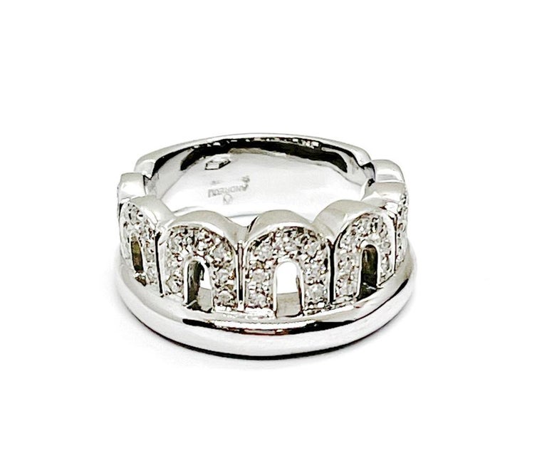 Andreoli 0.53 Carat Diamond 18 Karat White Gold Ring For Sale at 1stDibs