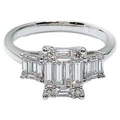 Andreoli 0.65 Carat Diamond 18 Karat White Gold Engagement Ring