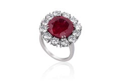Andreoli, bague en or 18 carats avec rubis de Birmanie certifié CDC de 10,05 carats