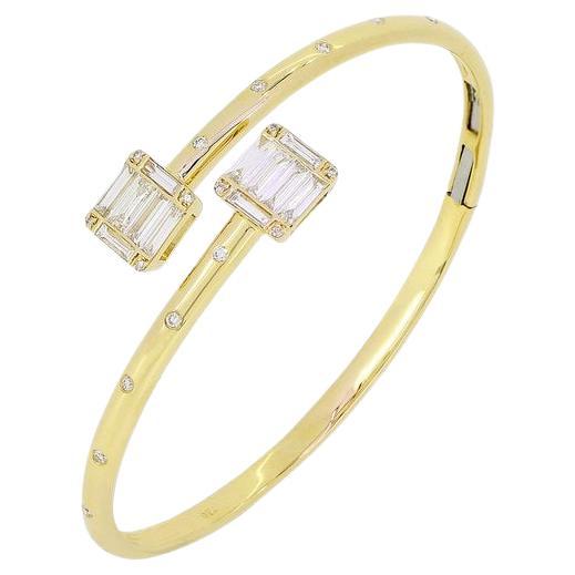 Andreoli 1.13 Carat Diamond 18 Karat Yellow Gold Bracelet For Sale
