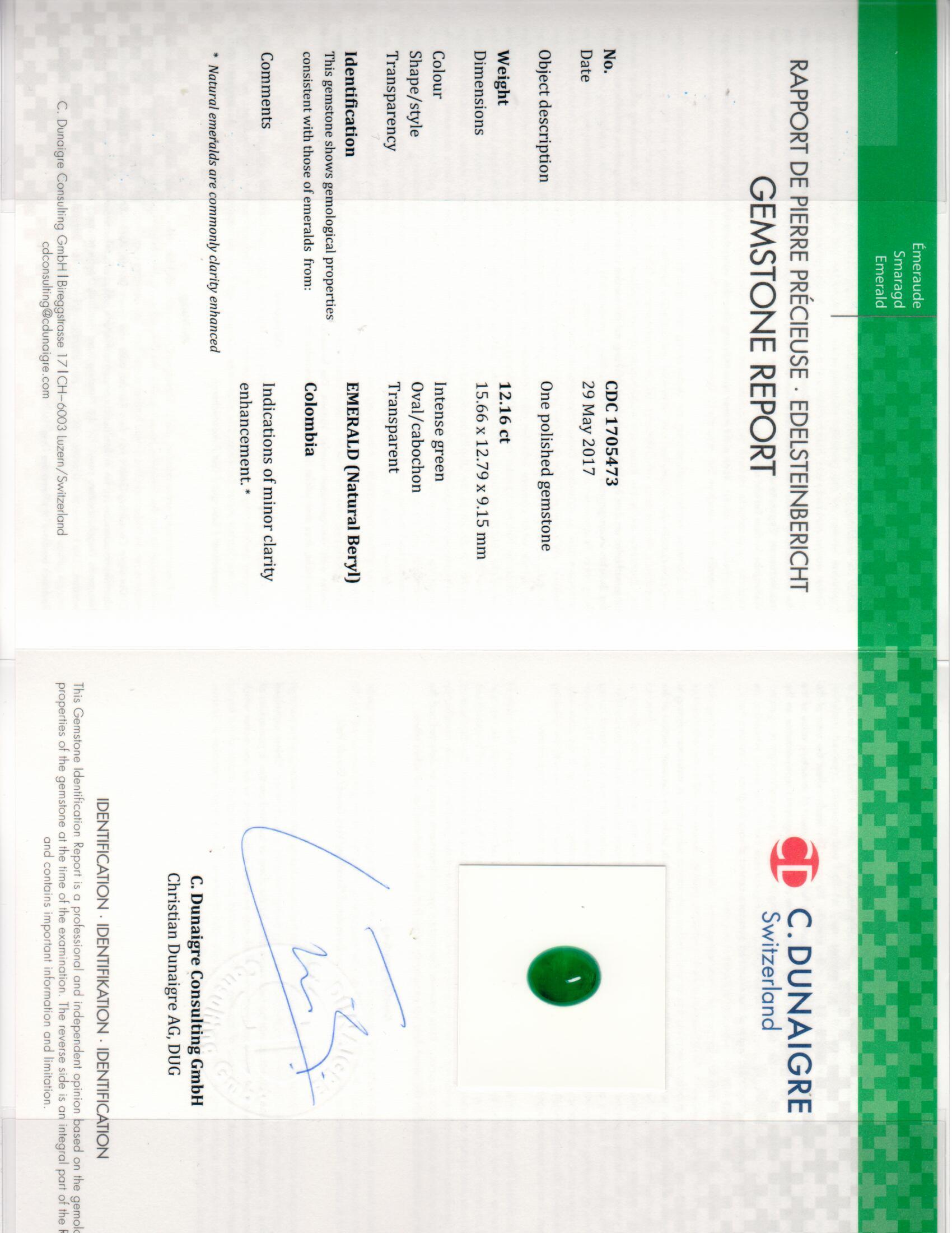 Andreoli Platinring mit 12,16 Karat kolumbianischem Smaragd im Cabochon-Schliff und Rubin, CDC-zertifiziert im Angebot 2