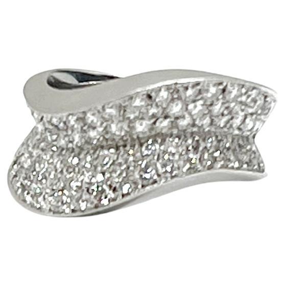 Andreoli 1.47 Carat Diamond 18 Karat White Gold Ring For Sale