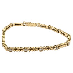 Andreoli 1.55 Carat Diamond 18 Karat Yellow Gold Bracelet