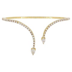 Andreoli Bracelet en or jaune 18 carats avec diamants de 1,72 carat