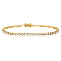 Andreoli 1.91 Carat Diamond 18 Karat Yellow Gold Bracelet