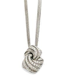 Andreoli 2.90 Carat Diamond 18 Karat White Gold Necklace