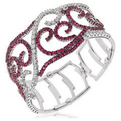 Bracciale Andreoli 9,03 Carati Rubino Diamante Oro Bianco 18 Carati
