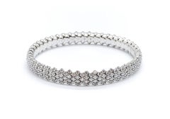 Andreoli Stretchy-Armband aus 18 Karat Weißgold mit 9,13 Karat Diamanten
