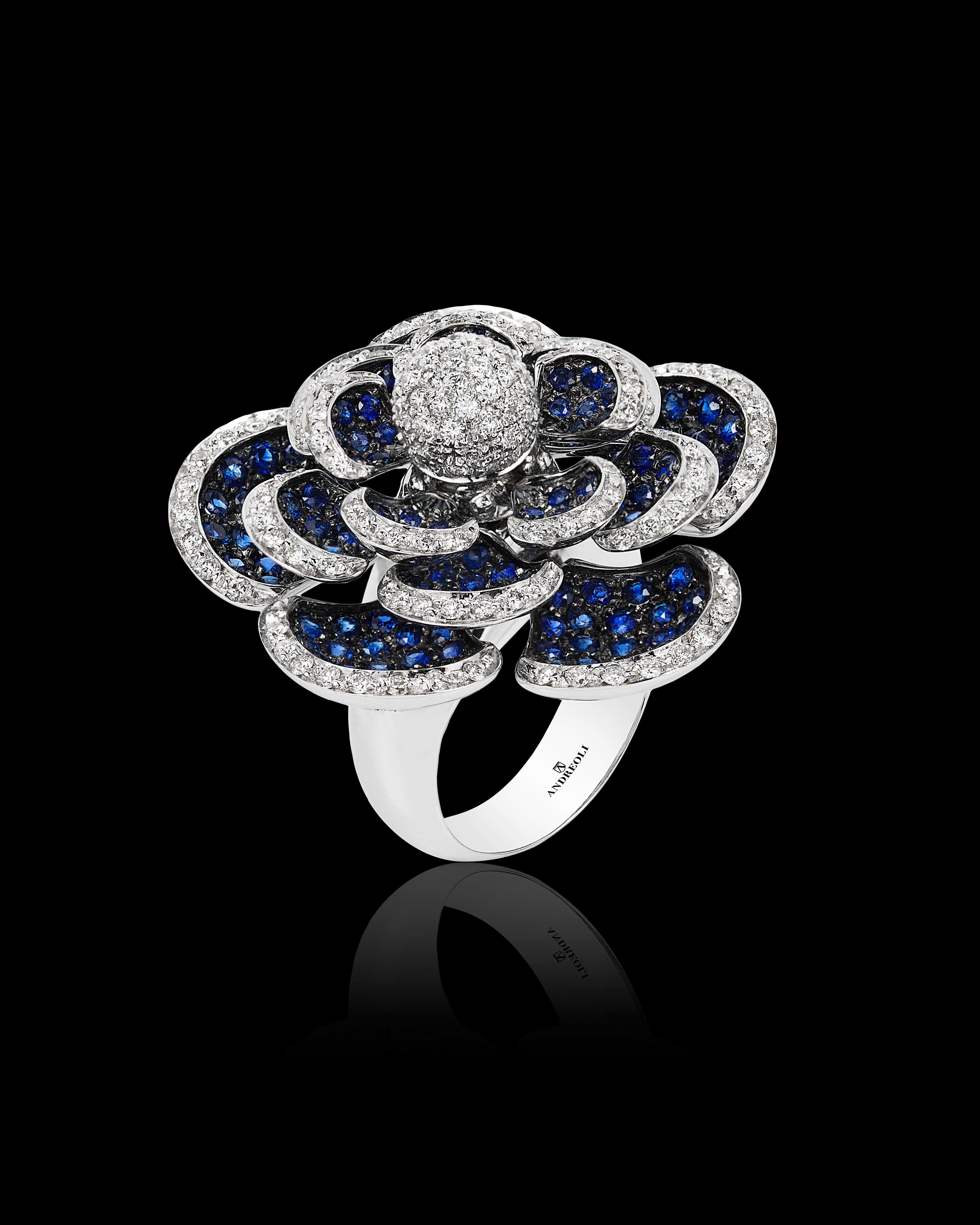 blue flower ring