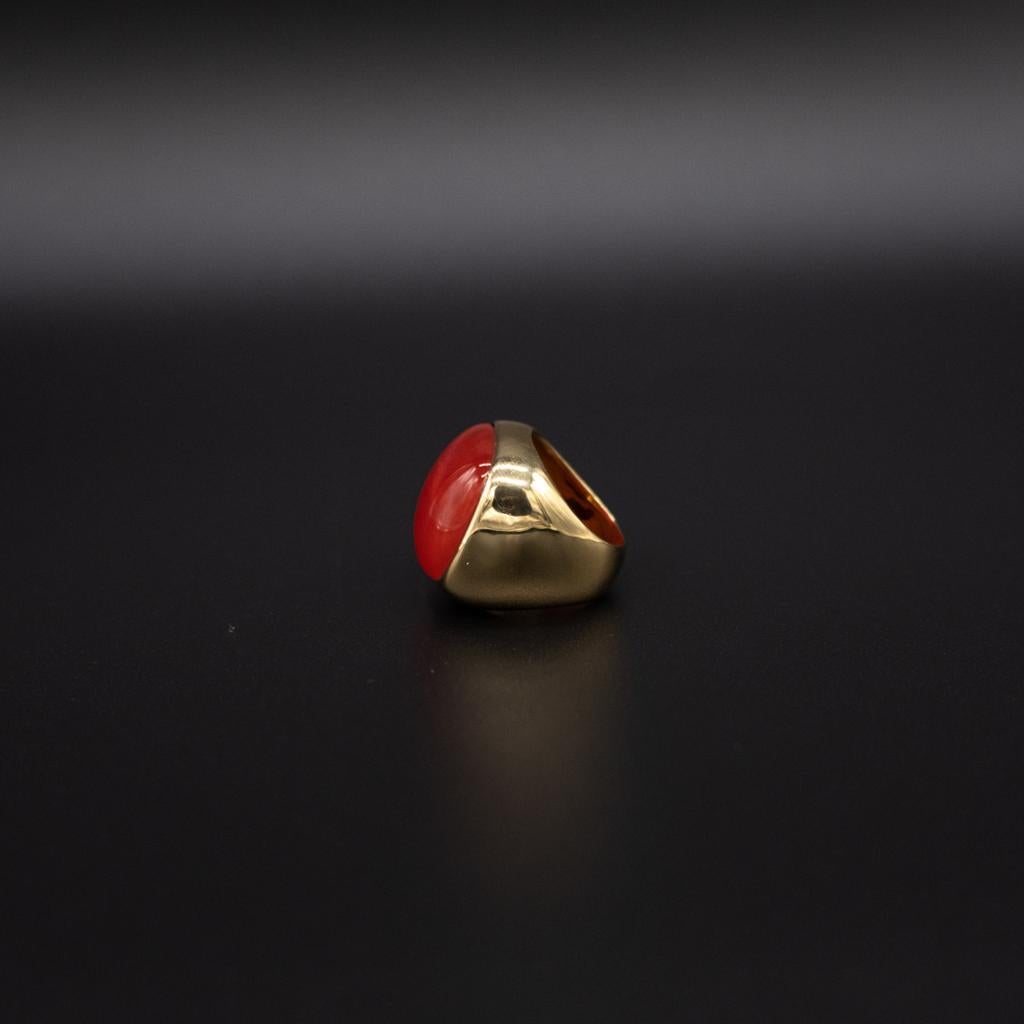 Contemporary Andreoli Crystal Radice Rubino 18 Karat Yellow Gold Ring For Sale