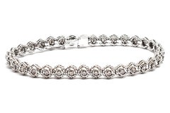 Andreoli Bracelet en or blanc 18 carats avec diamants