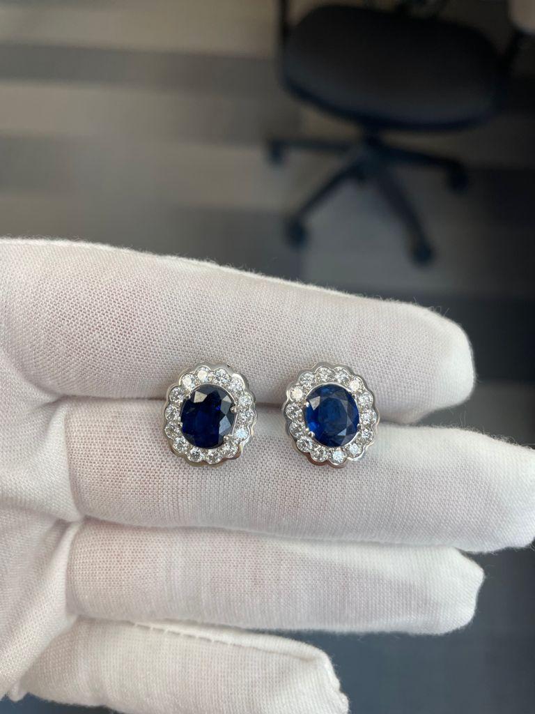 Andreoli Boutons de manchette en diamants et saphirs bleus Neuf - En vente à New York, NY