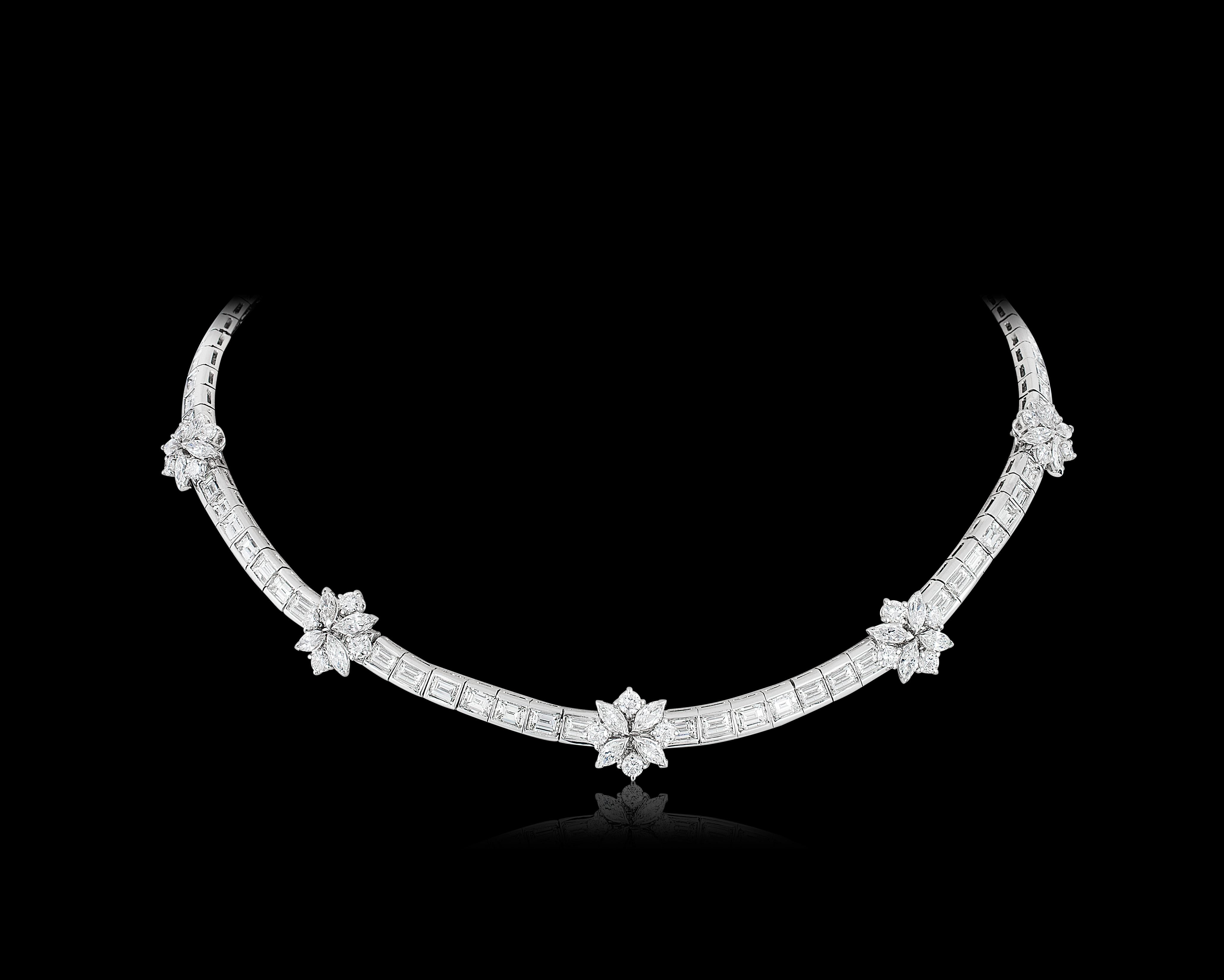 marquise flower necklace