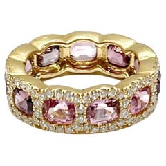 Andreoli Diamant Rosa Spinell 18 Karat Gelbgold Ring