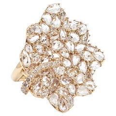Andreoli Diamond Sapphire 18 Karat Rose Gold Ring