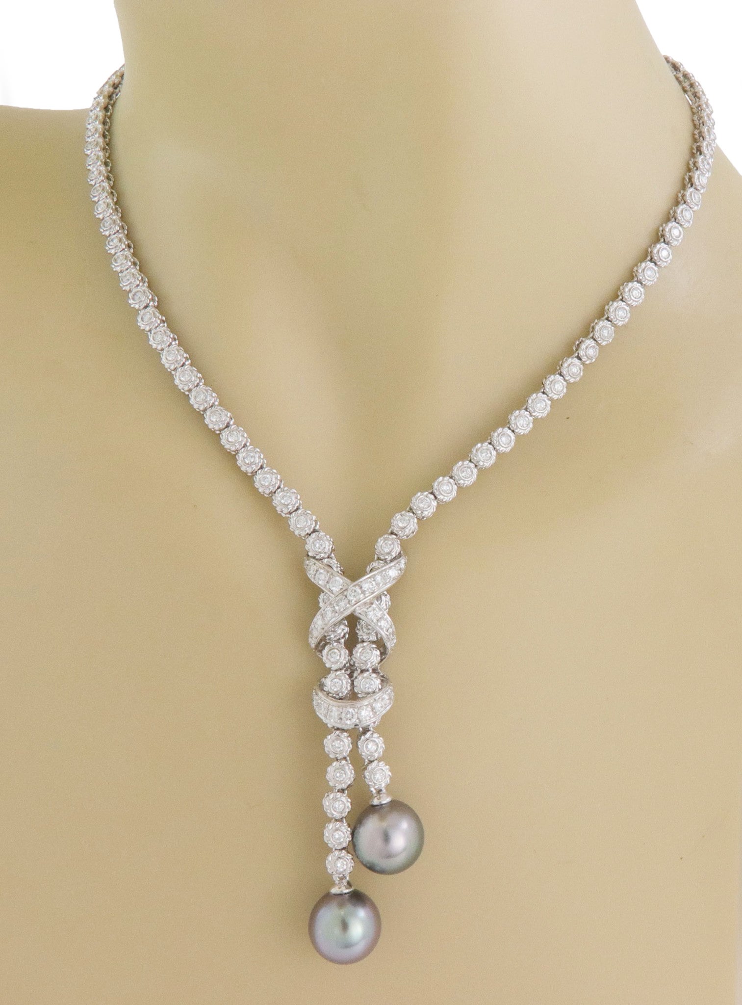 [Japan Used Necklace] Louis Vuitton Pandan Tif Amplant Necklace/1P Pink  Sapphire