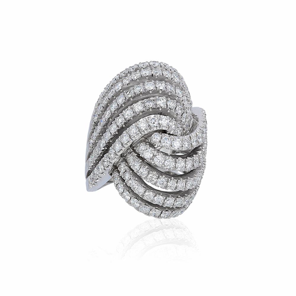 Contemporary Andreoli Dome Diamond Ring For Sale