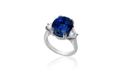 Andreoli No Heat Natural Blue Sapphire Ceylon GIA Certified Platinum Ring