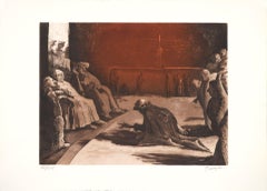 Spanischer signierter Original-Kunstdruck in limitierter Auflage mit Gravur 15x21 in. n15