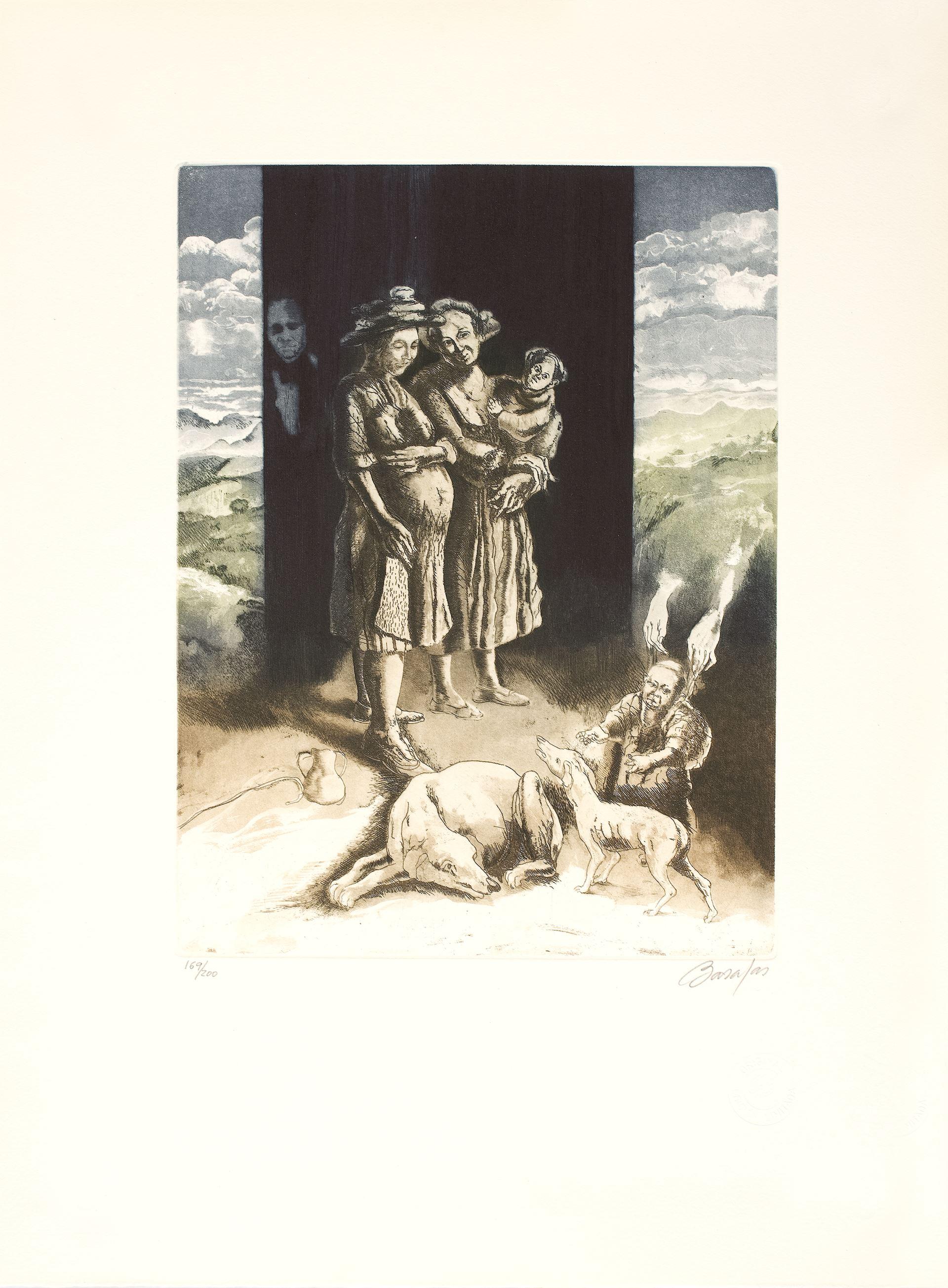 Gravure d'art originale en édition limitée signée 21x15 pouces. n22