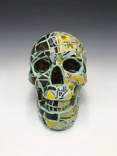 Used Victoria - Glass Mosaic Skull Sculpture