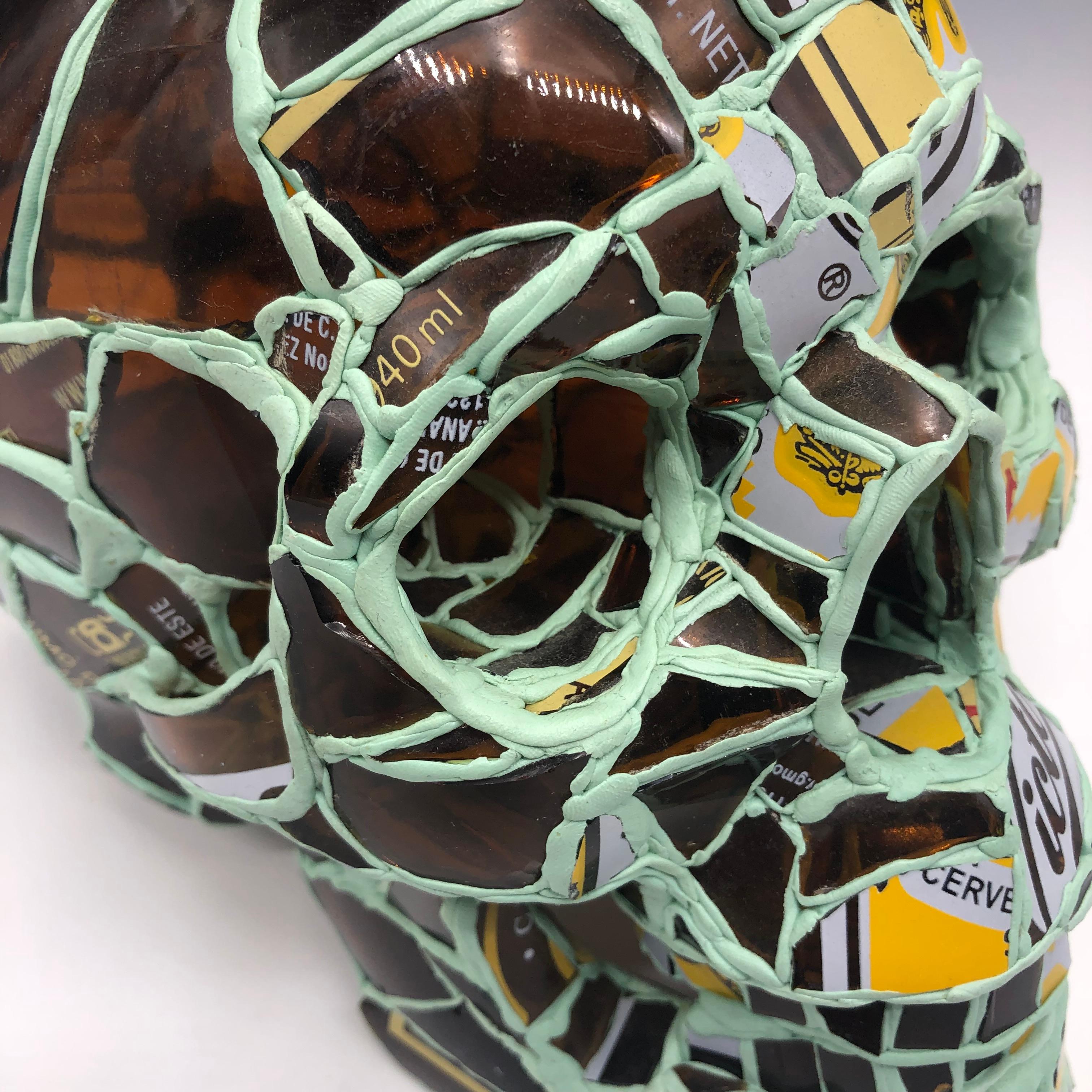 Victoria - Glass Mosaic Skull Sculpture For Sale 4