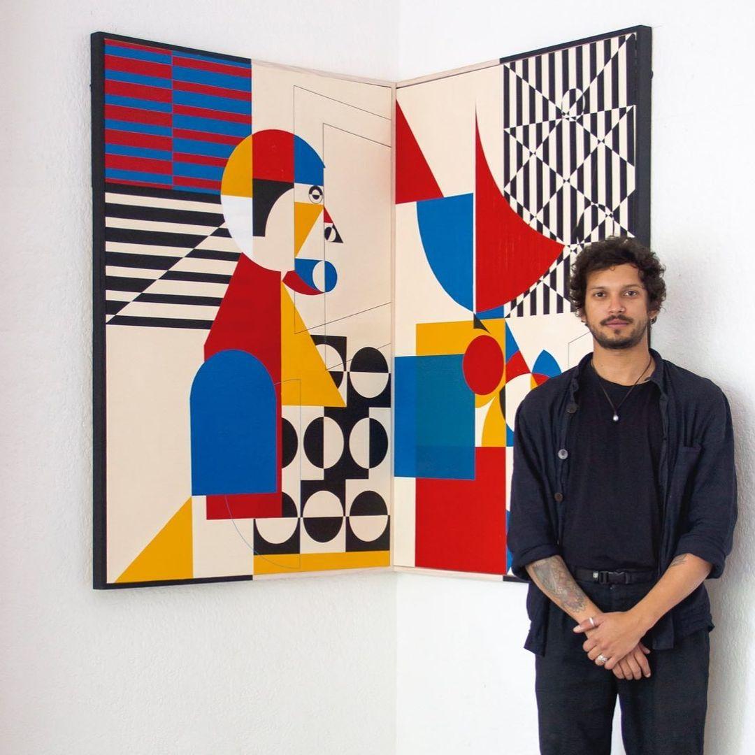 “I see what I think” 
180x134 cm
Acrylic, Ink , mixed mediums on canvas, artist frame, corner style.