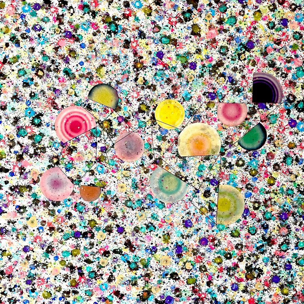 Konstellationen #2 Abstraktes Gemälde – Painting von Andres Ferrandis