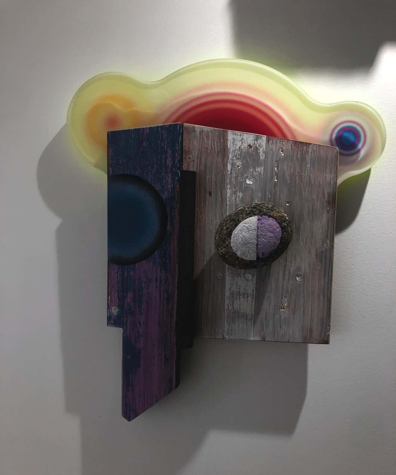 Ejido^Island, Triscaidecafobia & Papchock #2. Triptych. Abstract Wall Sculpture. For Sale 1