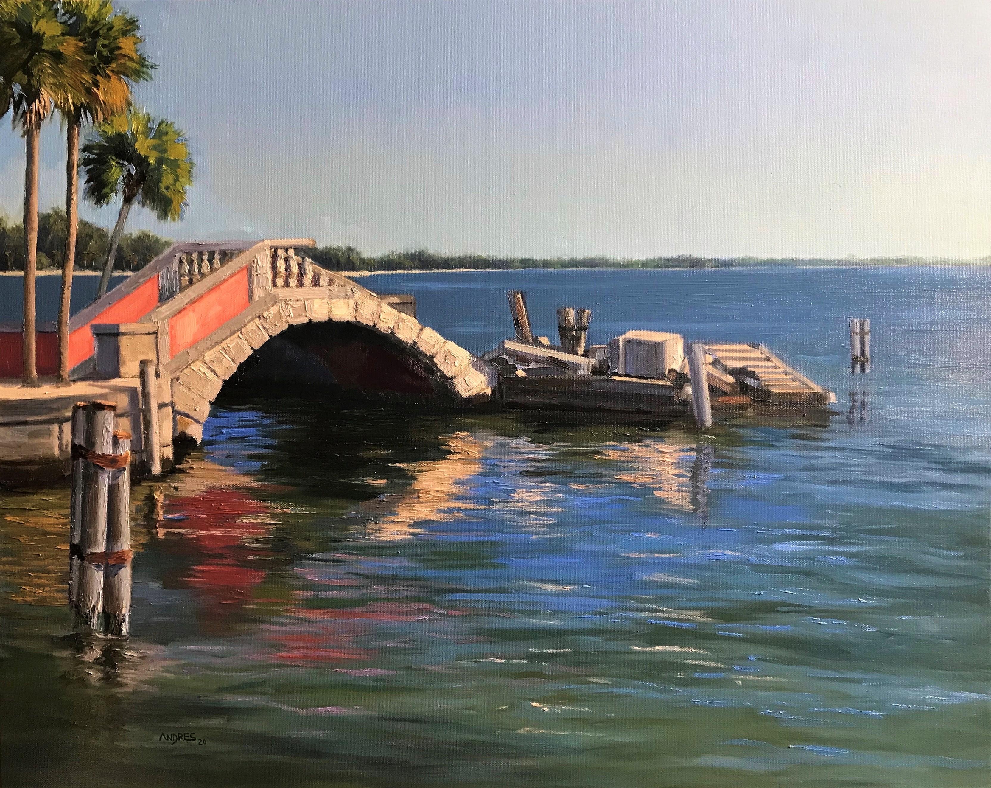 Réflexions sur le pont  Eau et paysages beauté de la nature, rêve américain en vente 3