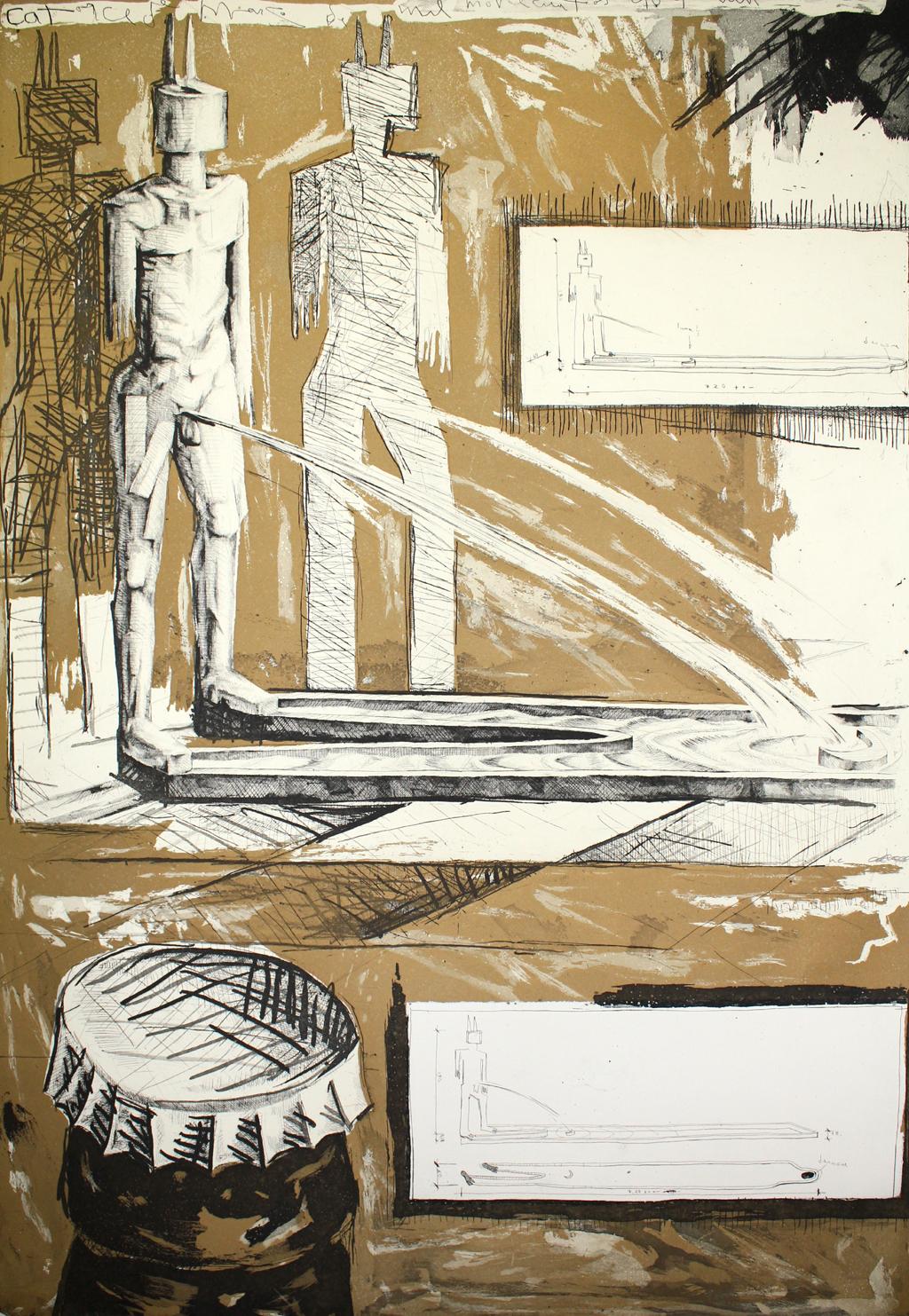 Andrés Nagel - UNTITLED 1
Date of creation: 1991
Medium: Etching and collage
Media: Paper
Edition: 75
Size: 98 x 69 cm
Condition: In very good conditions and never framed
Observations: Etching and collage on paper signed by the artist and numbered