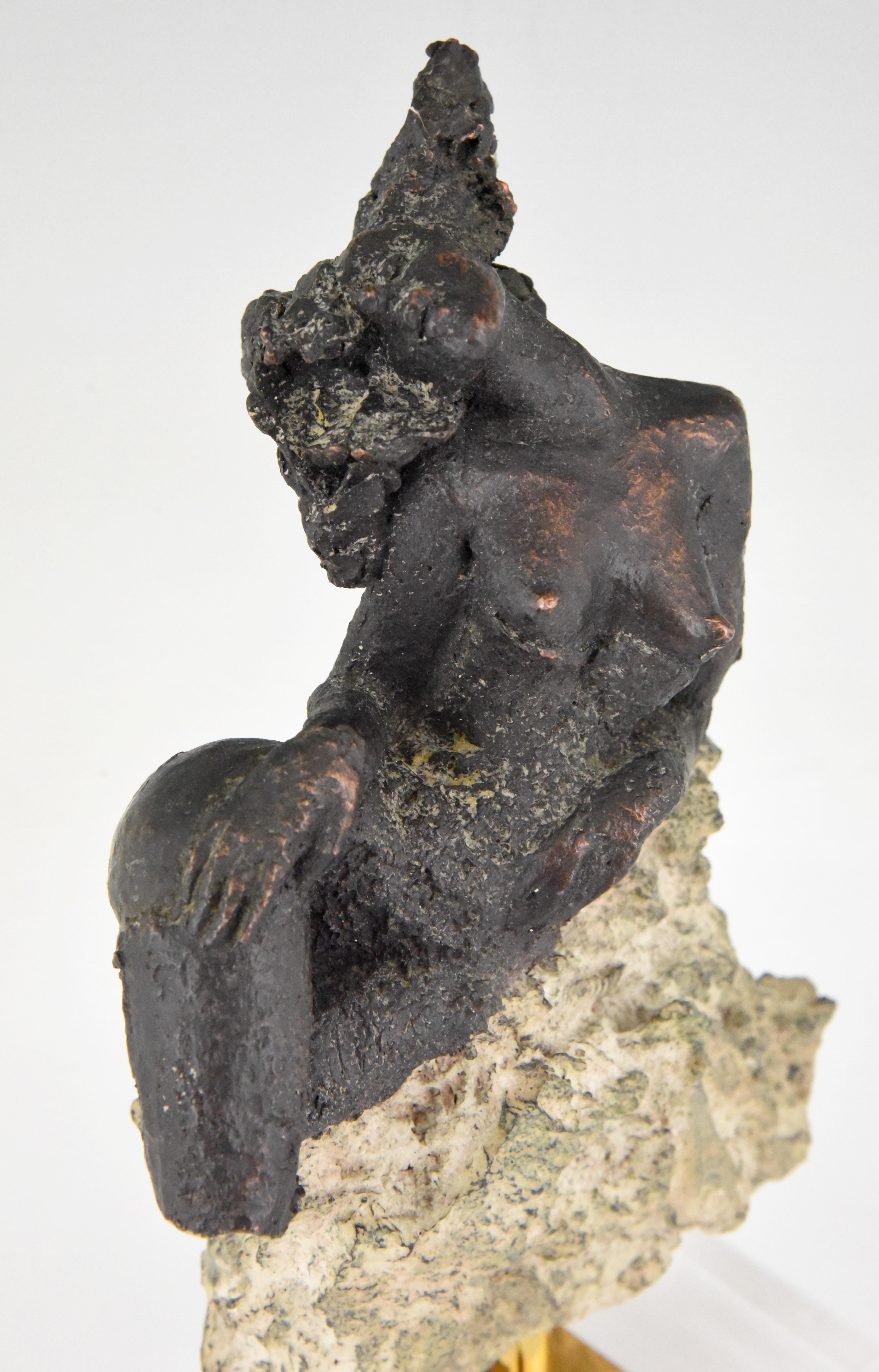 Andres Peralta Sculpture Nude on a Rock 1980 Spain 1