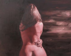 "Hug-Abrazo" oil on canvas. 28" x 43" Cuban Artist  Figurative Art Emotions