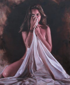 "Espejo" " Espejo  47x40 pulgadas  Figura femenina   Anatomía  Lienzo al óleo Artista cubano